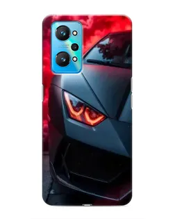 Чехол для Realme GT Neo 2 с картинкой «Lamborghini красное сияние»