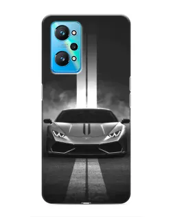 Чехол для Realme GT Neo 2 с картинкой «Lamborghini симметрия дорог»