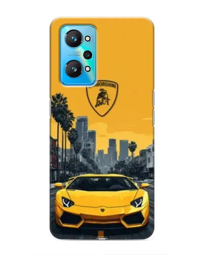 Чехол для Realme GT Neo 2 с картинкой «Желтый Lamborghini город» Чехол для Realme GT Neo 2 с картинкой «Желтый Lamborghini город»