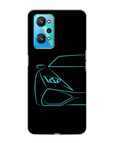 Чехол для Realme GT Neo 2 с картинкой «Голубой силуэт Lamborghini» Чехол для Realme GT Neo 2 с картинкой «Голубой силуэт Lamborghini»