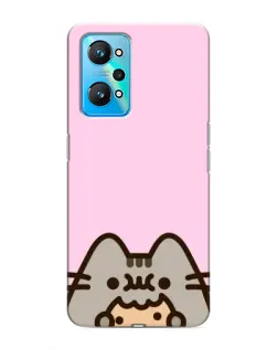 Чехол для Realme GT Neo 2 с картинкой «Pusheen и печенье»