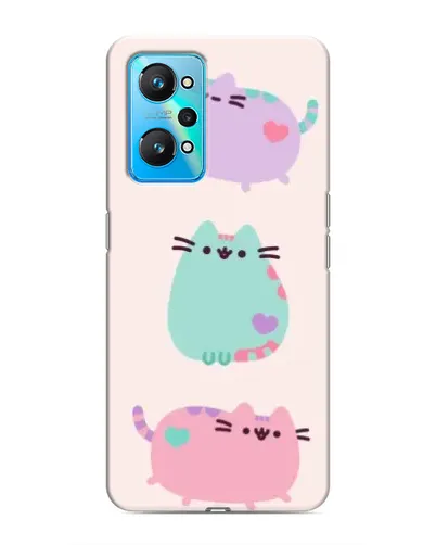 Чехол для Realme GT Neo 2 с картинкой «Pusheen трио»