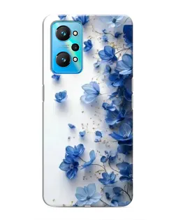 Чехол для Realme GT Neo 2 с картинкой «Голубой цветочный каскад»