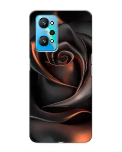 Чехол для Realme GT Neo 2 с картинкой «Шелковая черная роза»