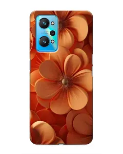 Чехол для Realme GT Neo 2 с картинкой «Оранжевый макро цветок»