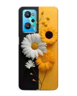 Чехол для Realme GT Neo 2 с картинкой «Подсолнух и ромашка»