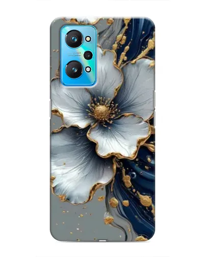 Чехол для Realme GT Neo 2 с картинкой «Белый цветок и золотой флюид» Чехол для Realme GT Neo 2 с картинкой «Белый цветок и золотой флюид»