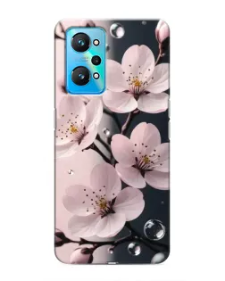 Чехол для Realme GT Neo 2 с картинкой «Нежная сакура и капли»