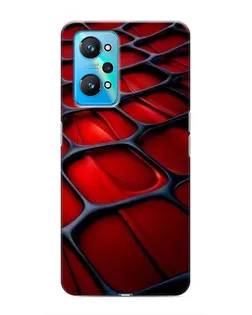 Чехол для Realme GT Neo 2 с картинкой «Красная глянцевая сетка»
