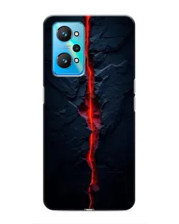 Чехол для Realme GT Neo 2 с картинкой «Kрасная лавовая трещина»