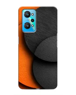 Чехол для Realme GT Neo 2 с картинкой «Геометрия оранжевых кругов»