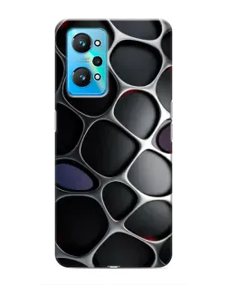 Чехол для Realme GT Neo 2 с картинкой «Объемная темная решетка»