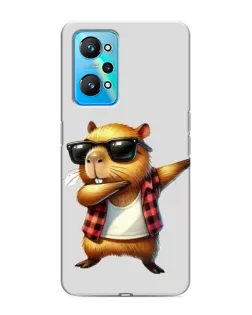 Чехол для Realme GT Neo 2 с картинкой «Капибара рэпер даб»