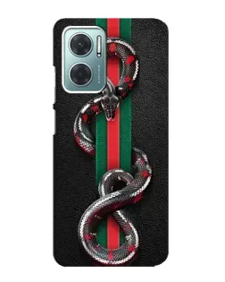 Чехол для Xiaomi Redmi Note 11E с картинкой «Gucci — змея на полосе»