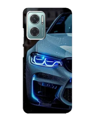 Чехол для Xiaomi Redmi Note 11E с картинкой «Взгляд BMW с синими фарами»