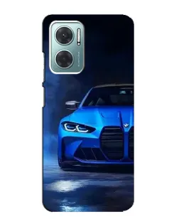 Чехол для Xiaomi Redmi Note 11E с картинкой «Голубая BMW M4»
