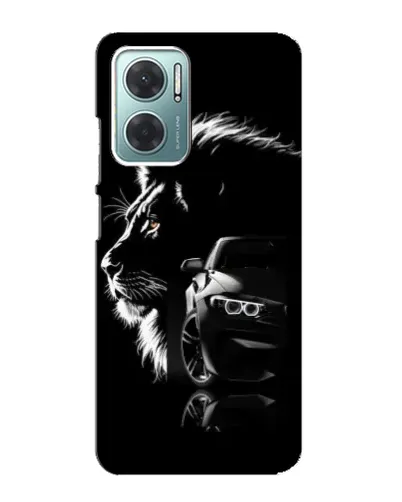 Чехол для Xiaomi Redmi Note 11E с картинкой «BMW и лев»