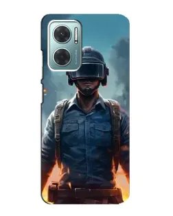 Чехол для Xiaomi Redmi Note 11E с картинкой «PUBG — реалистичный герой»