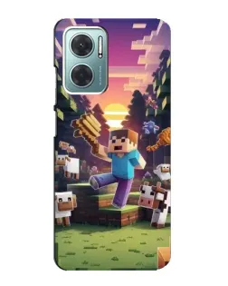Чехол для Xiaomi Redmi Note 11E с картинкой «Стив на ферме» Чехол для Xiaomi Redmi Note 11E с картинкой «Стив на ферме»