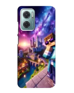 Чехол для Xiaomi Redmi Note 11E с картинкой «Стив и космос» Чехол для Xiaomi Redmi Note 11E с картинкой «Стив и космос»