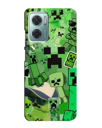 Чехол для Xiaomi Redmi Note 11E с картинкой «Криперы Minecraft»