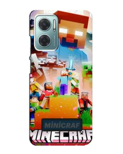 Чехол для Xiaomi Redmi Note 11E с картинкой «Minecraft герои игры»