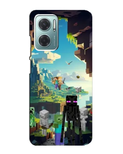 Чехол для Xiaomi Redmi Note 11E с картинкой «Эндермен в лесу»
