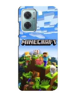 Чехол для Xiaomi Redmi Note 11E с картинкой «Minecraft классический мир»