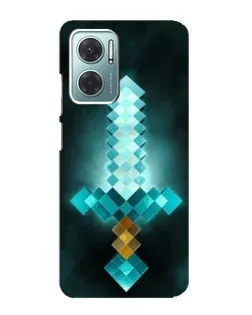 Чехол для Xiaomi Redmi Note 11E с картинкой «Алмазный меч неон»