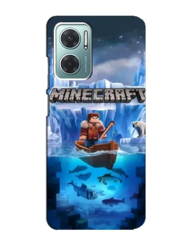 Чехол для Xiaomi Redmi Note 11E с картинкой «Minecraft ледяной мир»