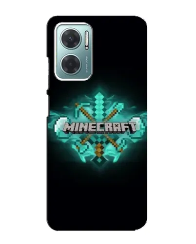 Чехол для Xiaomi Redmi Note 11E с картинкой «Minecraft Diamond лого»
