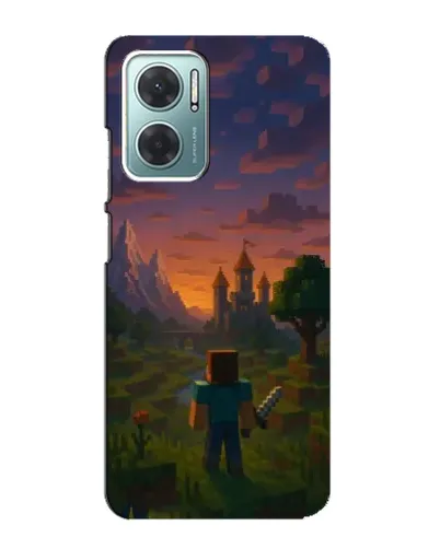 Чехол для Xiaomi Redmi Note 11E с картинкой «Стив у башни»