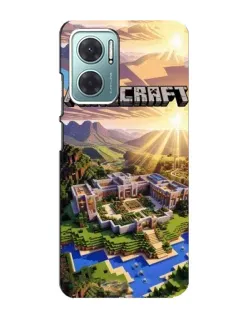 Чехол для Xiaomi Redmi Note 11E с картинкой «Minecraft панорама»