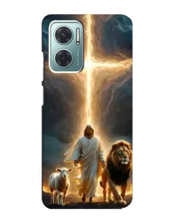 Чехол для Xiaomi Redmi Note 11E с картинкой «Лев Иуды и Свет»