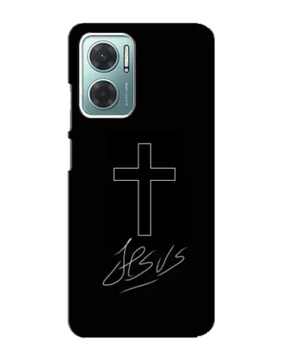 Чехол для Xiaomi Redmi Note 11E с картинкой «Графический крест Jesus» Чехол для Xiaomi Redmi Note 11E с картинкой «Графический крест Jesus»