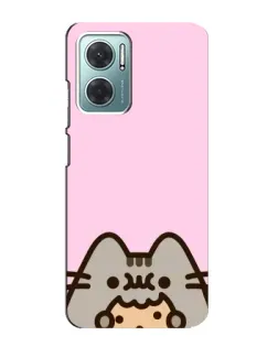 Чехол для Xiaomi Redmi Note 11E с картинкой «Pusheen и печенье» Чехол для Xiaomi Redmi Note 11E с картинкой «Pusheen и печенье»