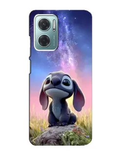 Чехол для Xiaomi Redmi Note 11E с картинкой «Стич на рассвете»