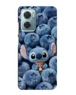 Чехол для Xiaomi Redmi Note 11E с картинкой «Стич и голубика»