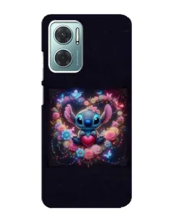 Чехол для Xiaomi Redmi Note 11E с картинкой «Stitch в цветах»