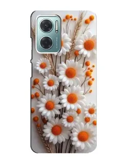 Чехол для Xiaomi Redmi Note 11E с картинкой «Белые сухоцветы»