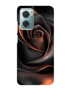 Чехол для Xiaomi Redmi Note 11E с картинкой «Шелковая черная роза»