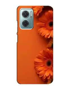 Чехол для Xiaomi Redmi Note 11E с картинкой «Оранжевые герберы»