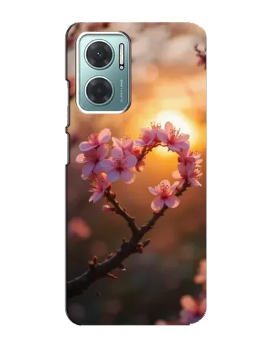 Чехол для Xiaomi Redmi Note 11E с картинкой «Розовый цвет сердце на фоне заката» Чехол для Xiaomi Redmi Note 11E с картинкой «Розовый цвет сердце на фоне заката»