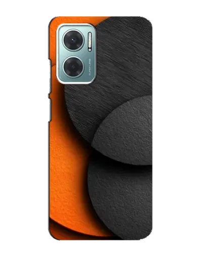 Чехол для Xiaomi Redmi Note 11E с картинкой «Геометрия оранжевых кругов»