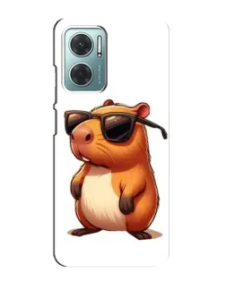 Чехол для Xiaomi Redmi Note 11E с картинкой «Капибара в очках»