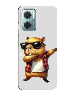 Чехол для Xiaomi Redmi Note 11E с картинкой «Капибара рэпер даб»