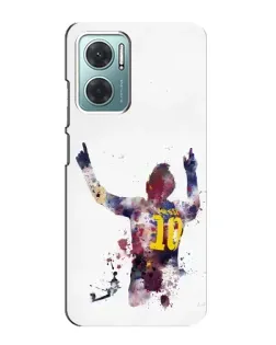 Чехол для Xiaomi Redmi Note 11E с картинкой «Акварельный Месси Барселона»