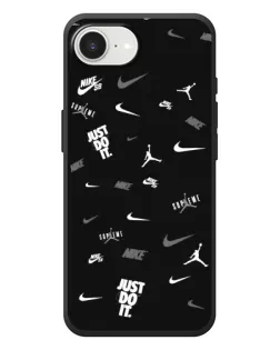 Чохол для iPhone 17e з картинкою «Nike Black Pattern» Чохол для iPhone 17e з картинкою «Nike Black Pattern»