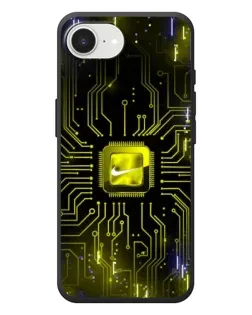 Чехол для iPhone 17e с картинкой «Nike — золотая искра»