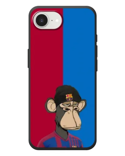 Чехол для iPhone 17e с картинкой «Bored Ape — фанат Барсы» Чехол для iPhone 17e с картинкой «Bored Ape — фанат Барсы»